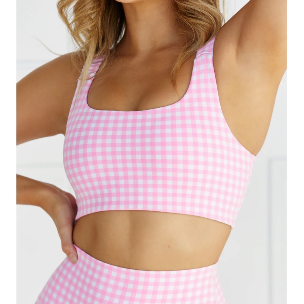 Chic Pink Gingham Active set
